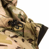 snugpak spearhead camouflage jacket with chin guard and hood toggle