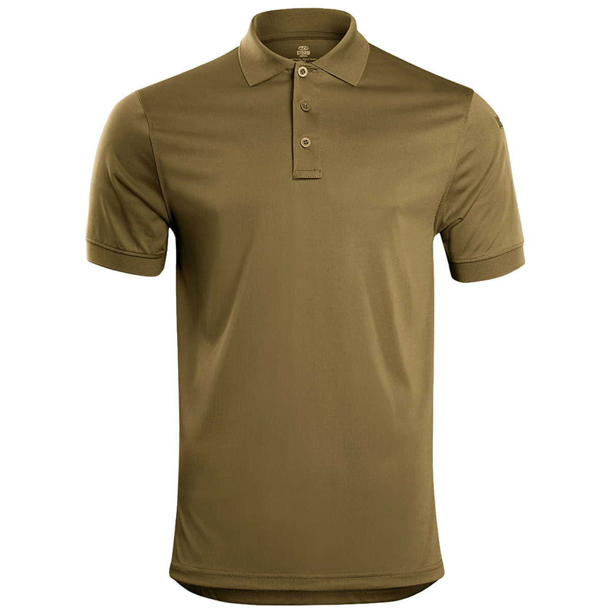 stoirm performance tactical polo shirt coyote tan