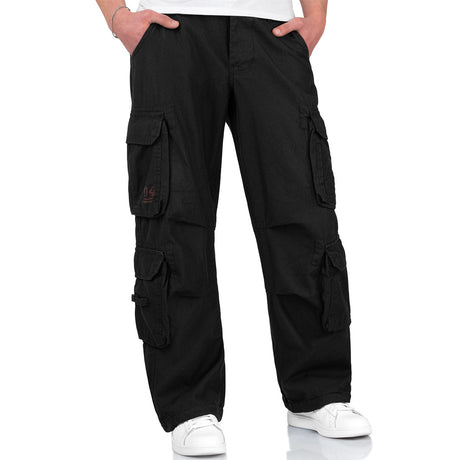 surplus airborne vintage cargo trousers black