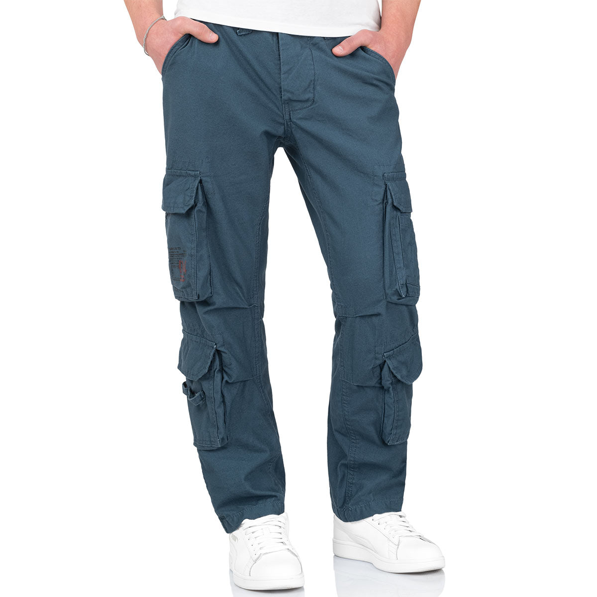 surplus airborne vintage slimmy trousers blue
