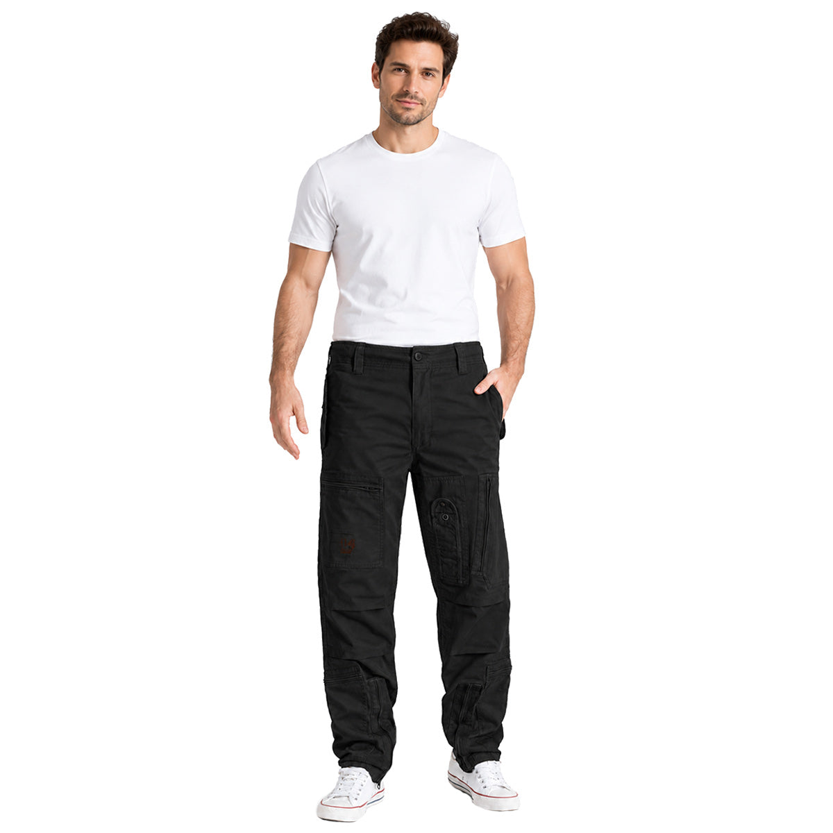 surplus raw vintage infantry cargo trousers black