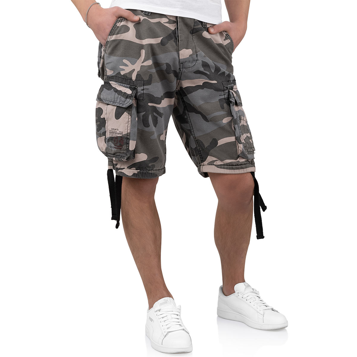 surplus raw vintage airborne vintage shorts night camo