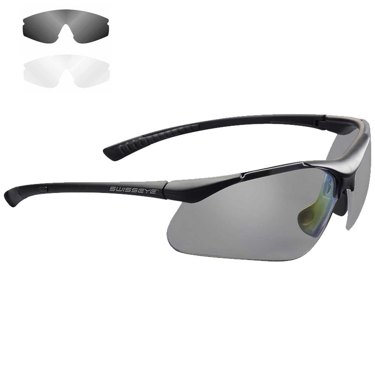 swiss eye maverick tactical glasses with smoke and clear lens