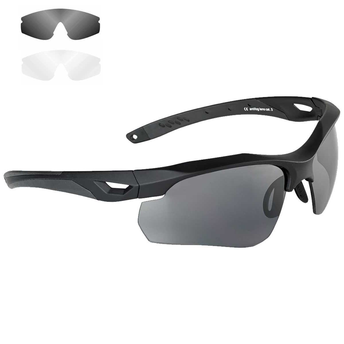 swiss eye skyray tactical glasses with smoke and clear lens