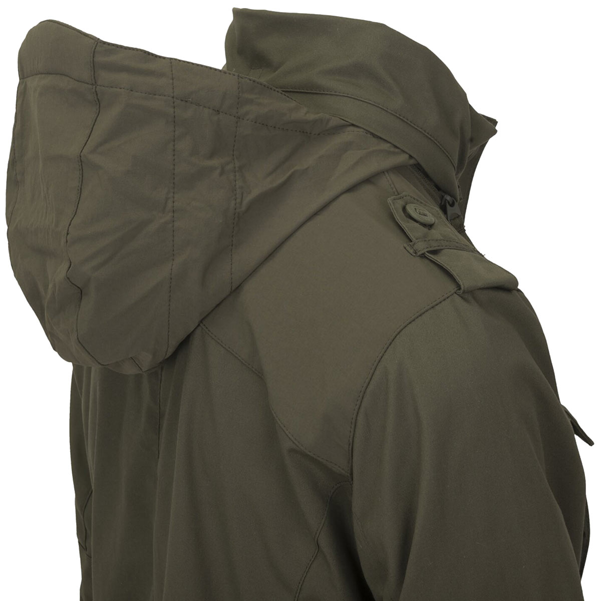 taiga green helikon m65 jacket with softshell adjustable hood