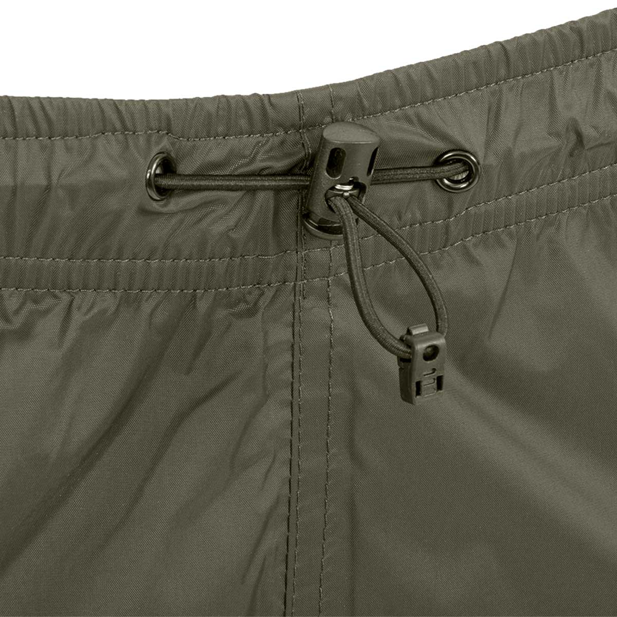 toggle waist tie on highlander ranger green stow and go trousers
