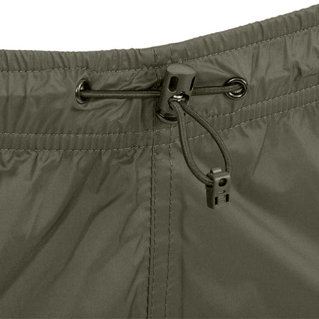 toggle waist tie on highlander ranger green stow and go trousers