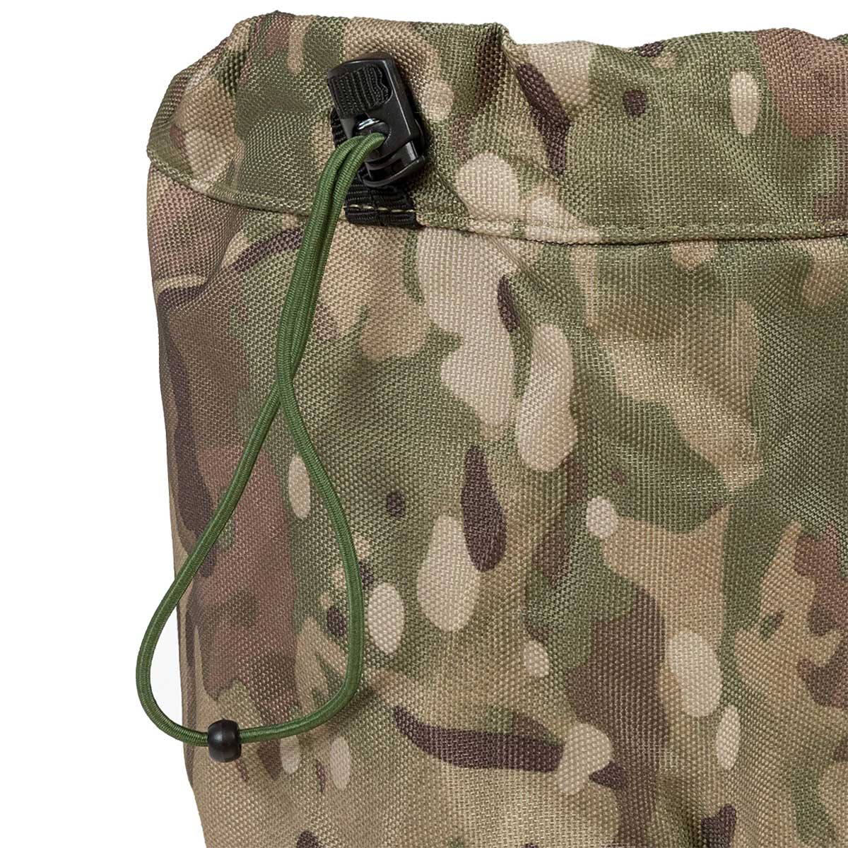 top drawcord adjuster on highlander camouflage tactical gaiters