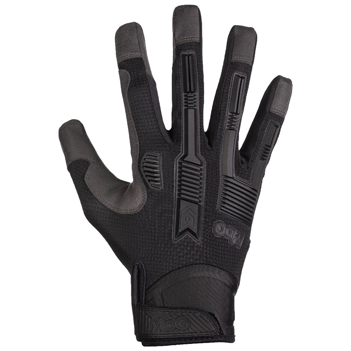 top view of hand on master of gloves target high abrasion tactical glove ergoshield black