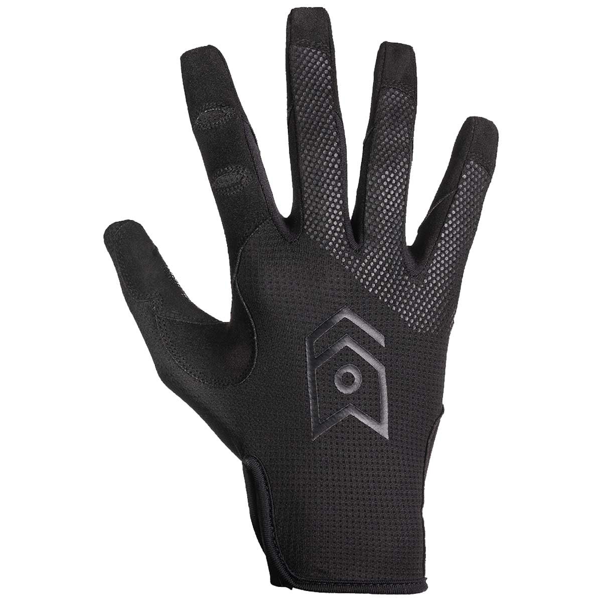 top view of mog target light duty tactical glove group black