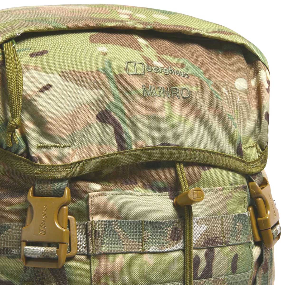 top zipped pocket of berghaus 35 litre cedar ii ir multicam daysack