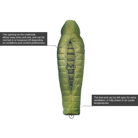 underside opening of dd hammock quilt