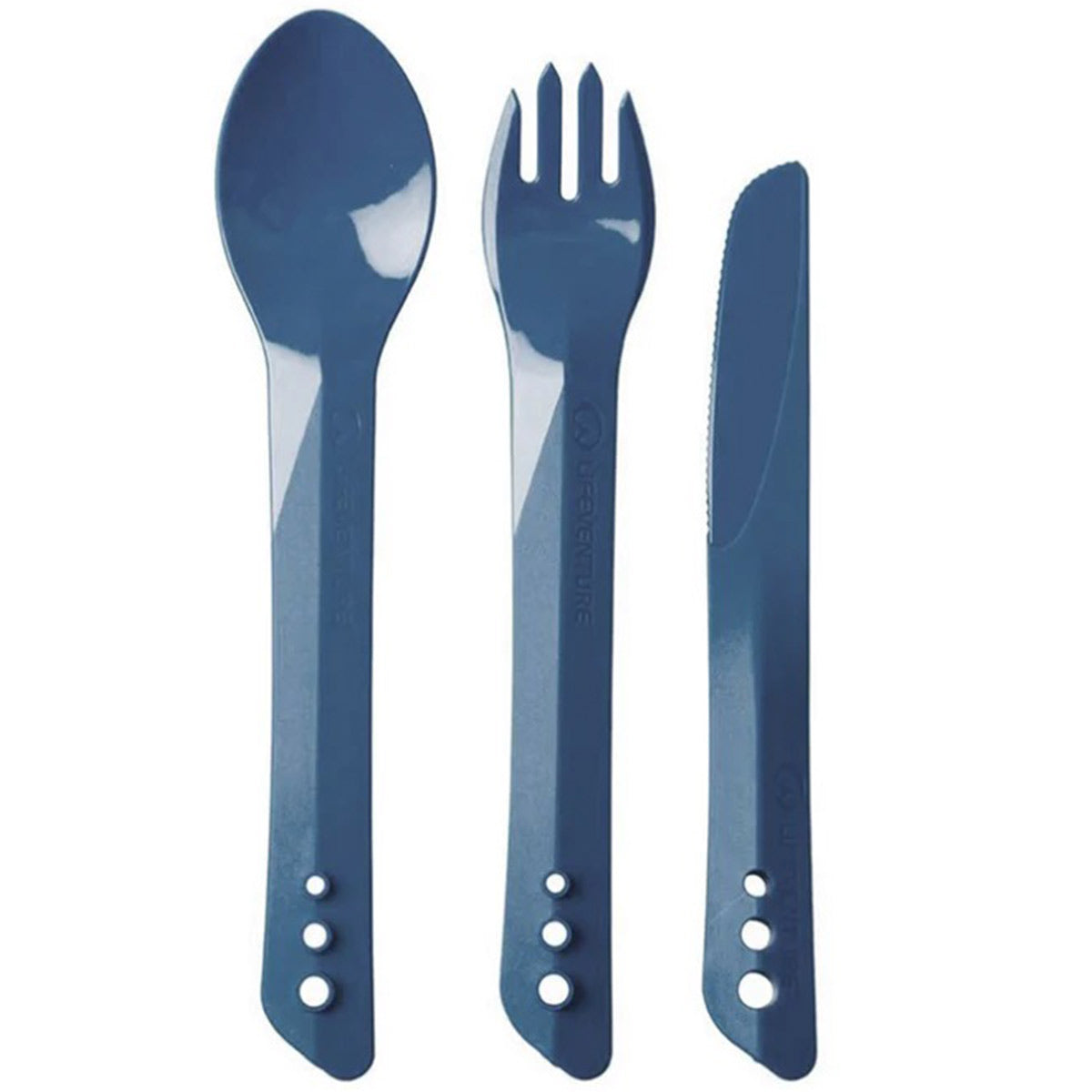 utensils of lifeventure ellipse camping blue tableware set