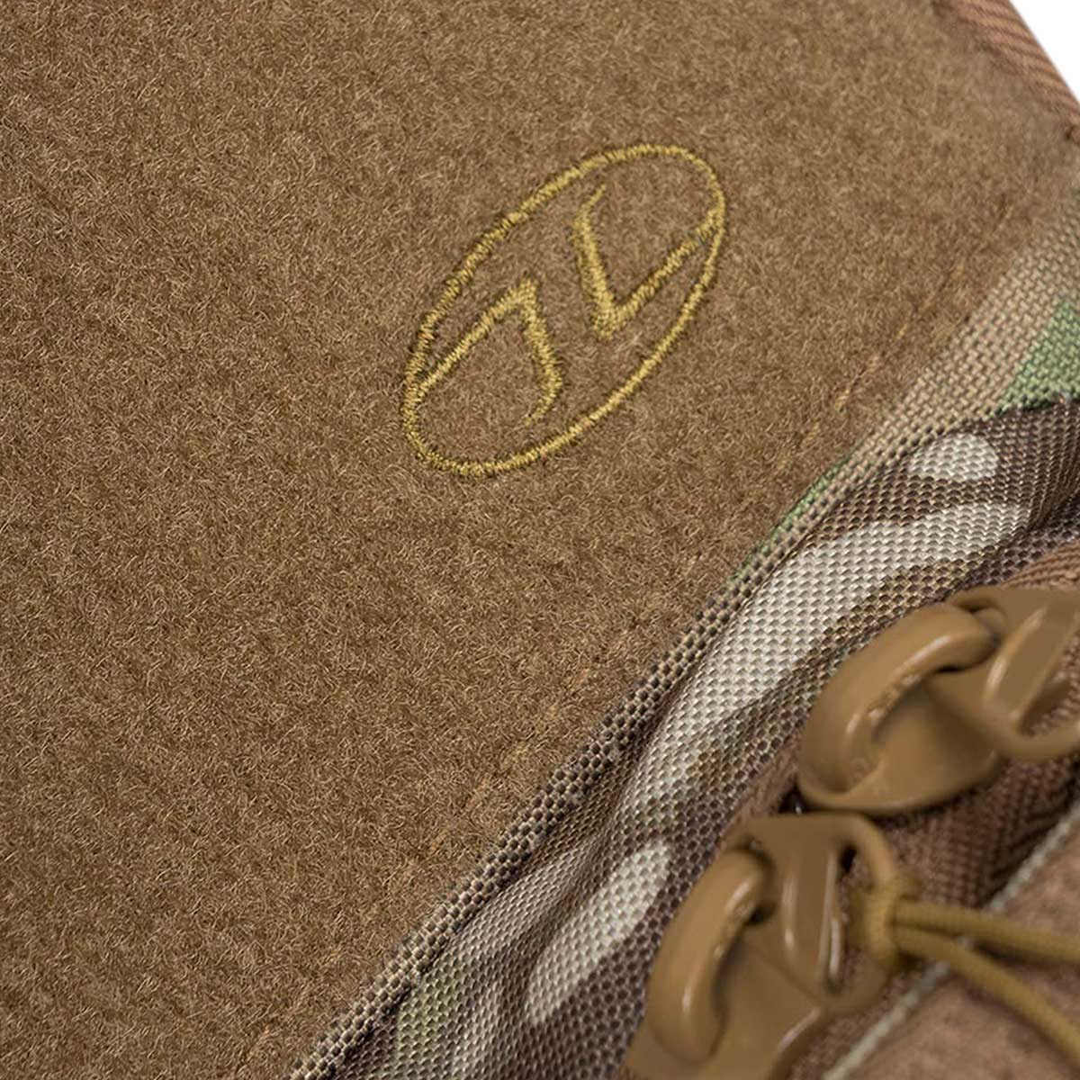 velcro id panel on hmtc camo 35l highlander harrier full clamshell pack