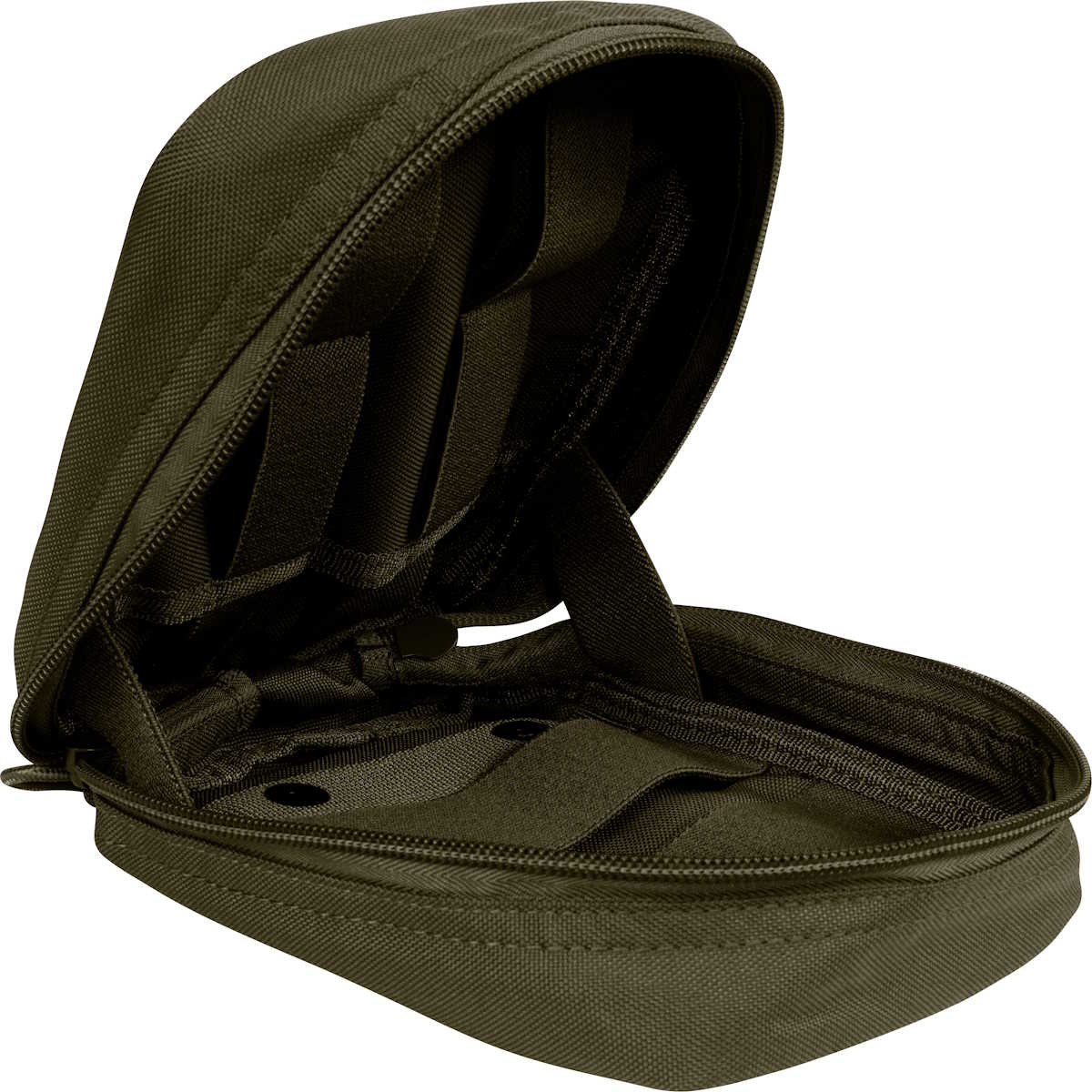 viper green lazer medium molle utility pouch with clamshell opening