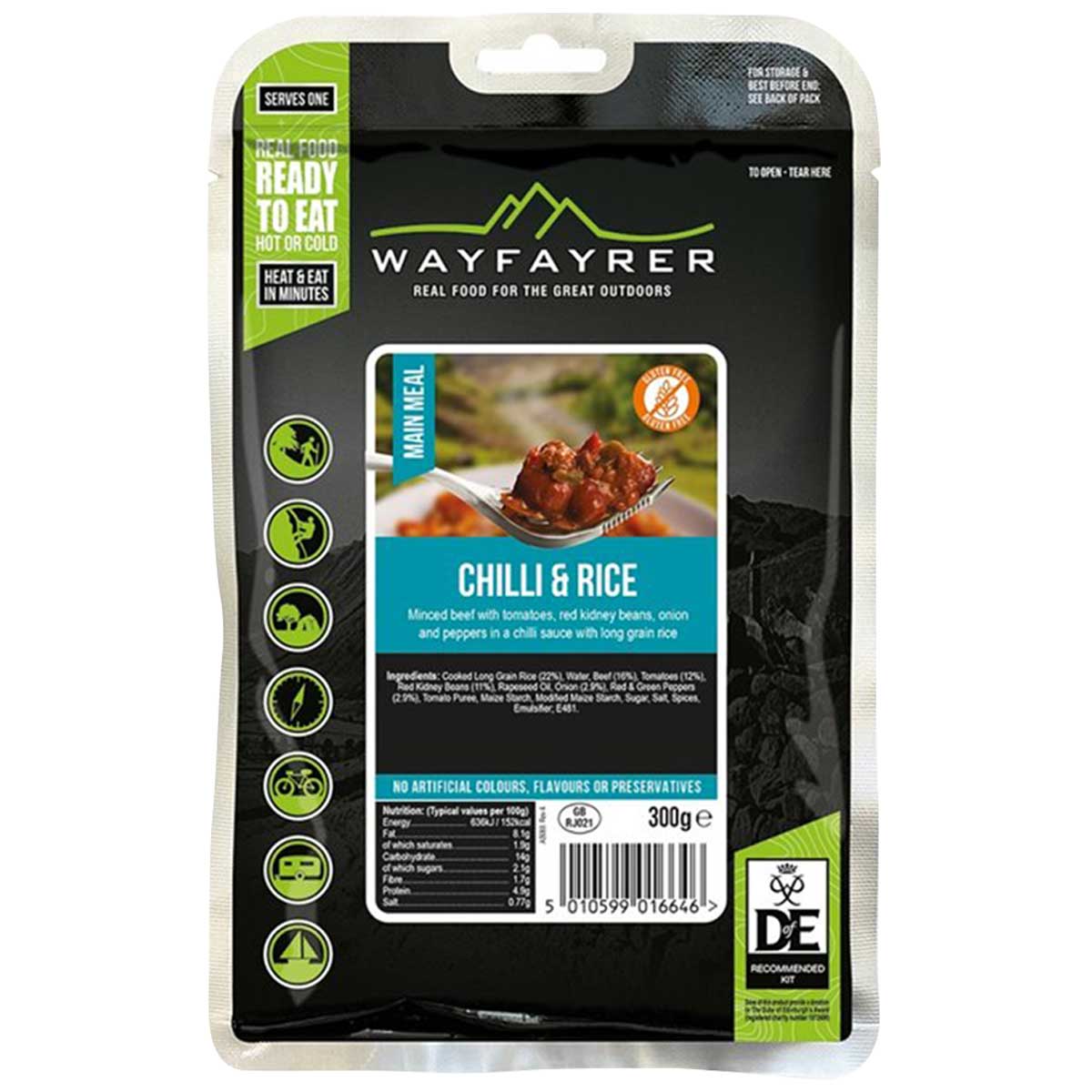 wayfayrer chilli and rice ready to eat