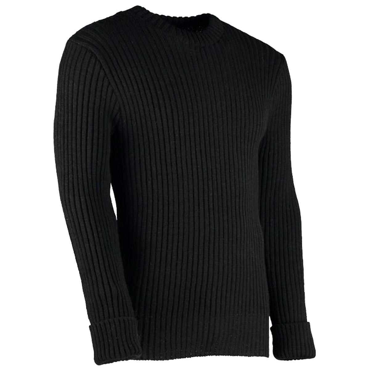 wellbeck woolly pully crew neck jumper no patches black