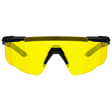 wiley x pale yellow saber advanced glasses front view
