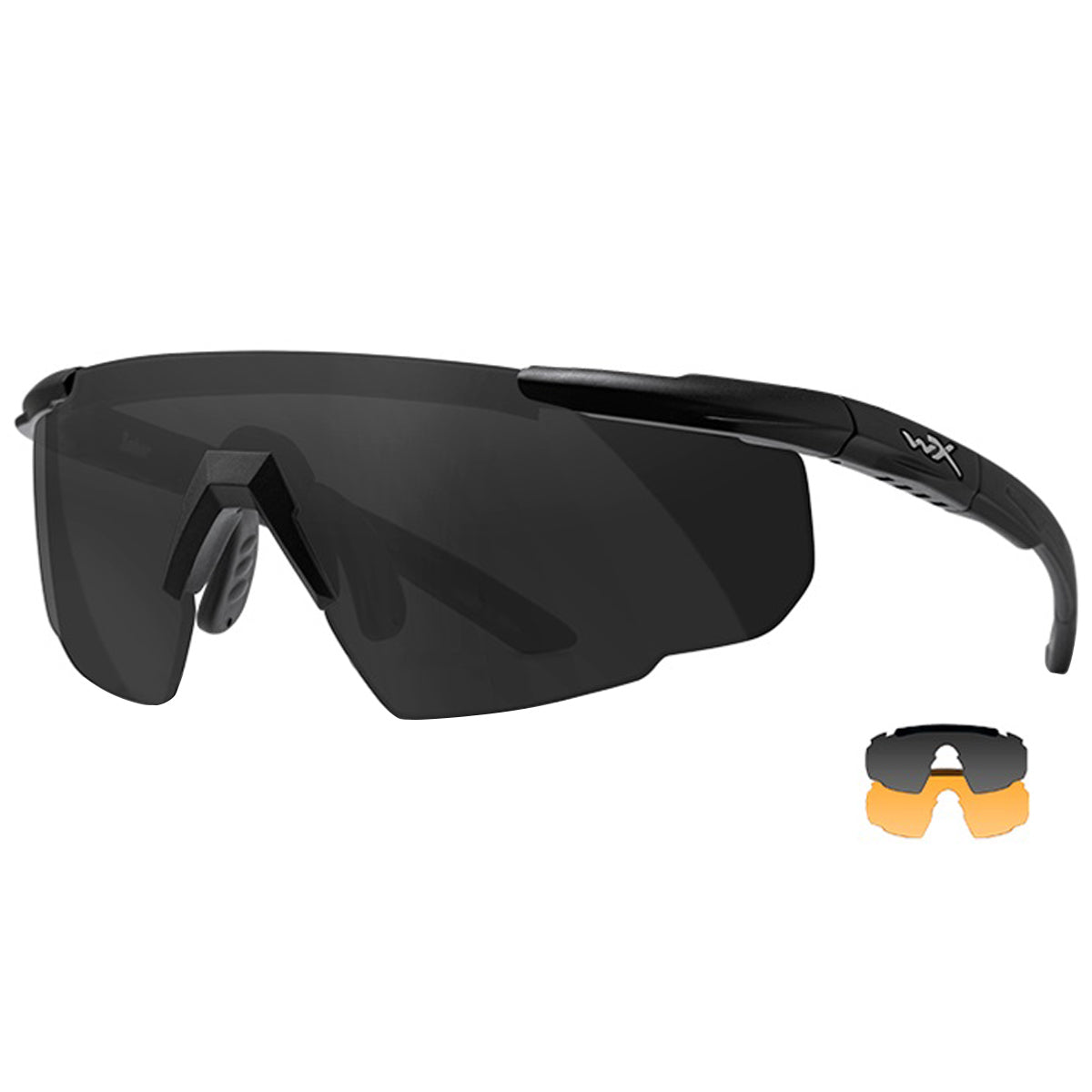 wiley x 306 saber advanced glasses smoke grey light rust lens