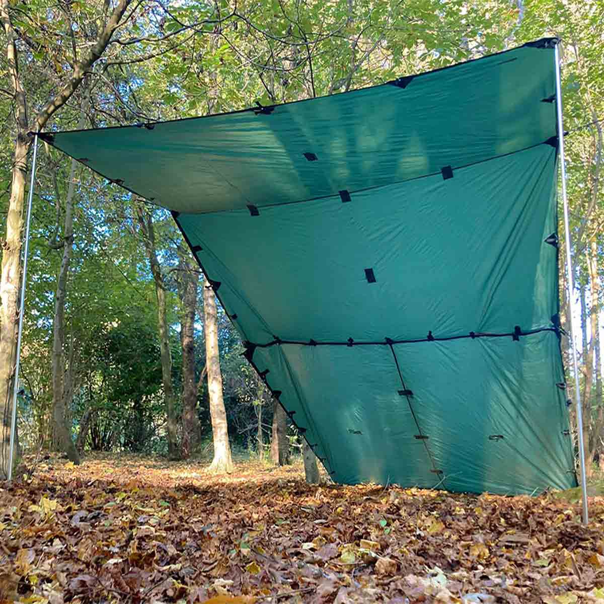 windsheild configuration ddhammocks 3x3 pro olive tarp