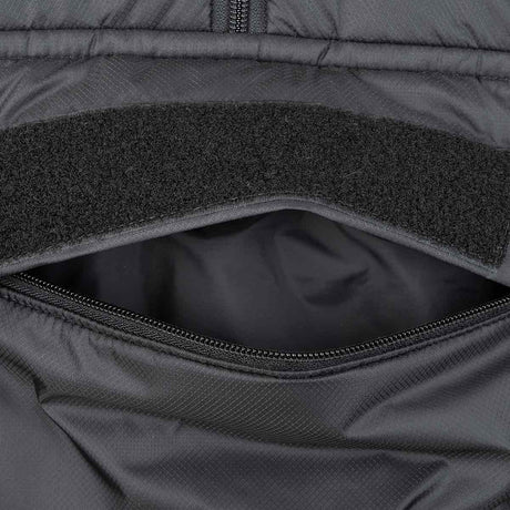 zipped chest pocket on snugpak black tactical softie jacket