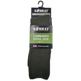 size 4 to 7 kombat commando patrol sock olive green