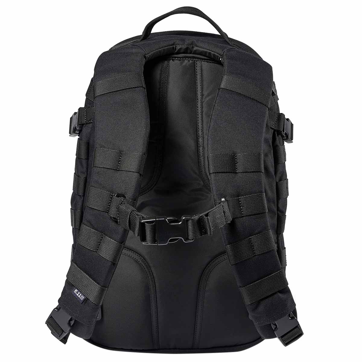 Rear of 5.11 Rush 12 2.0 Backpack Black