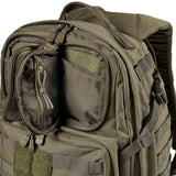 511 rush24 backpack front pockets green