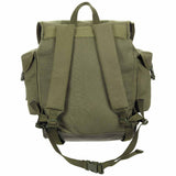 Rear of MFH BW German Mountain Backpack Olive Green