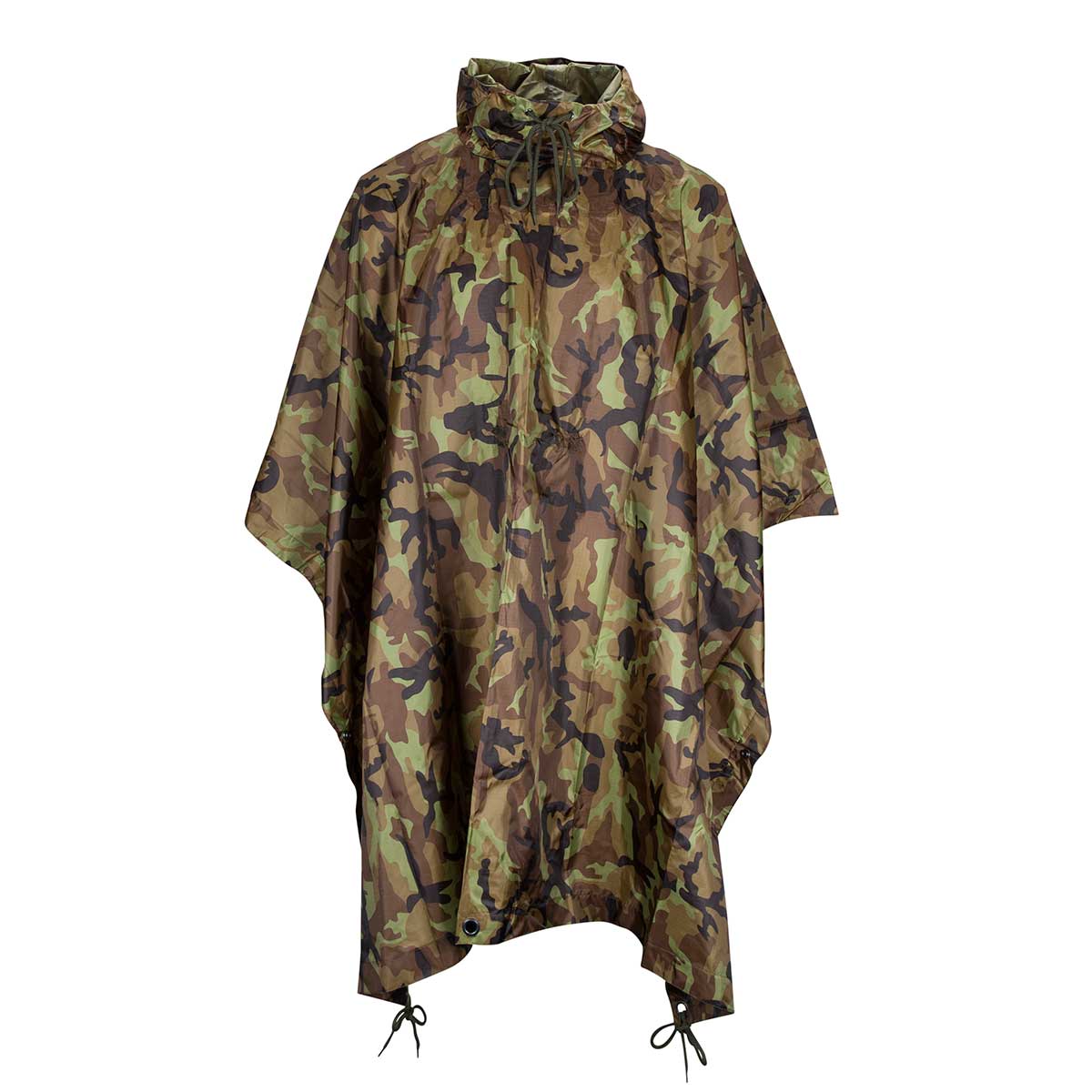 MFH Waterproof Ripstop Poncho Czech Woodland Front