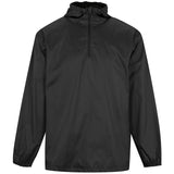 arktis intergrated pouch water wind resistant stowaway jacket black