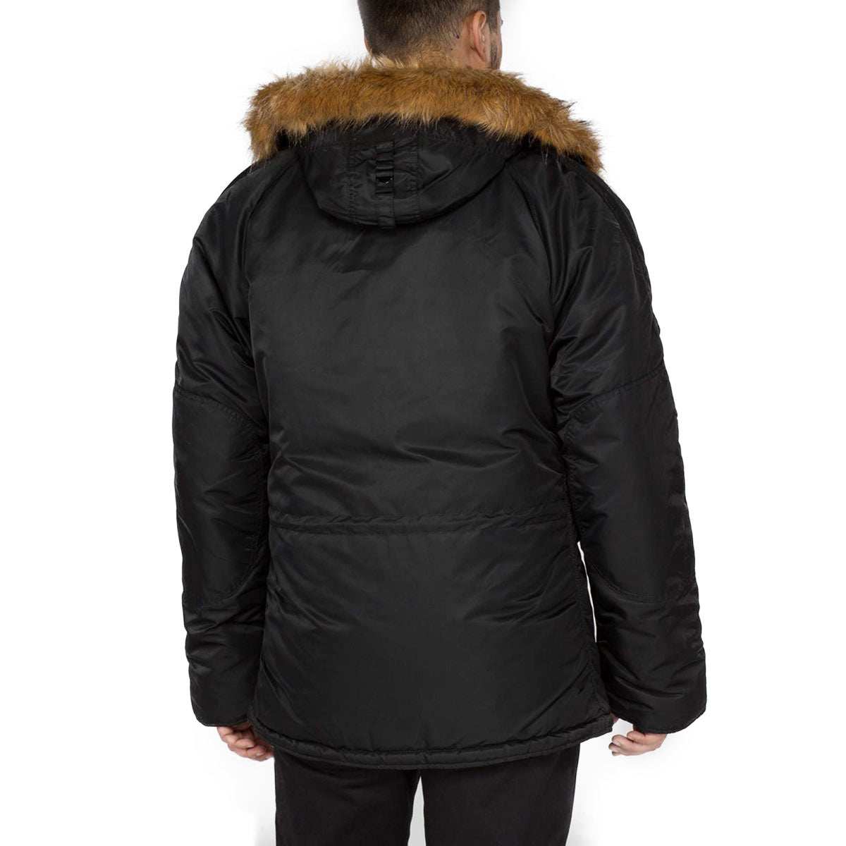 rear view of black n3b parka