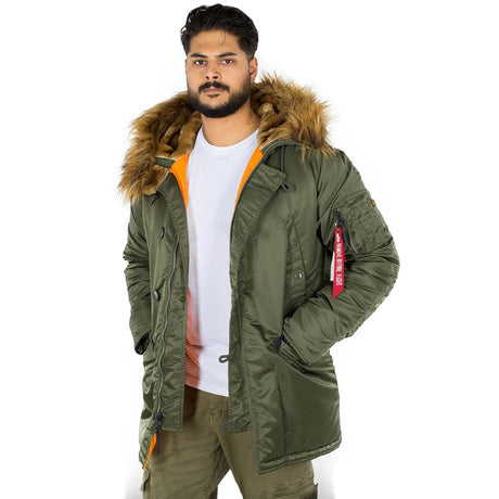 alpha industries n3b parka vf 59 dark green