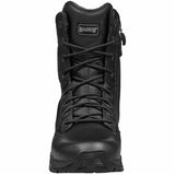 black magnum viper pro 8 side zip boots front angle