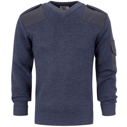 blue raf v neck jumper front