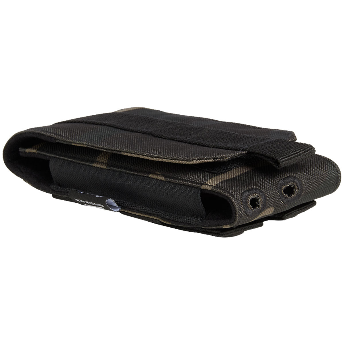 brandit molle phone pouch large dark camo cable entry
