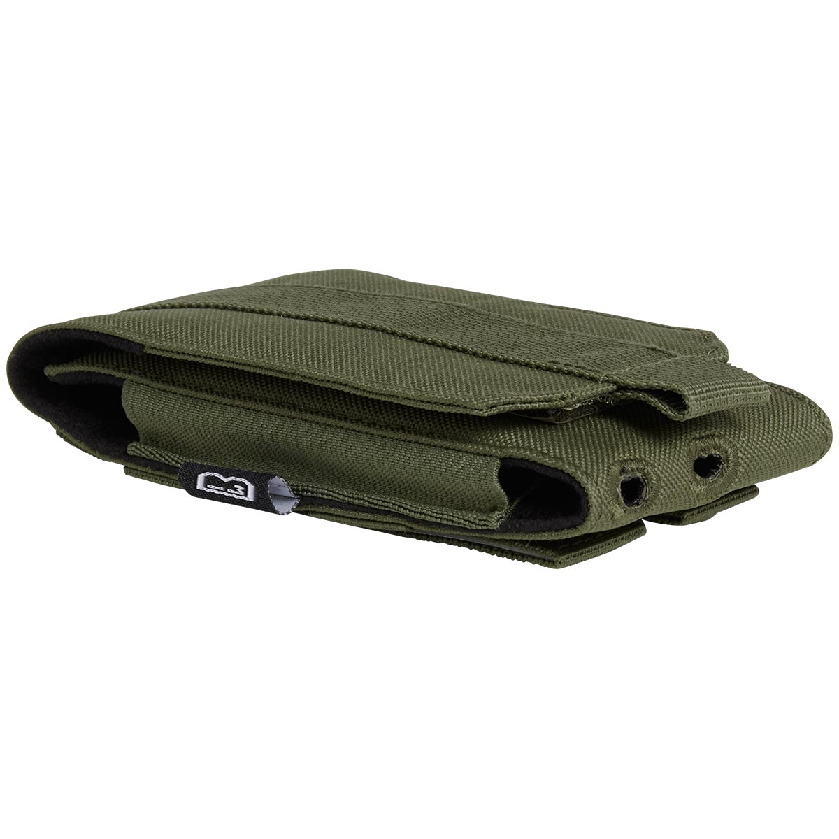 brandit molle phone pouch large olive green cable entry