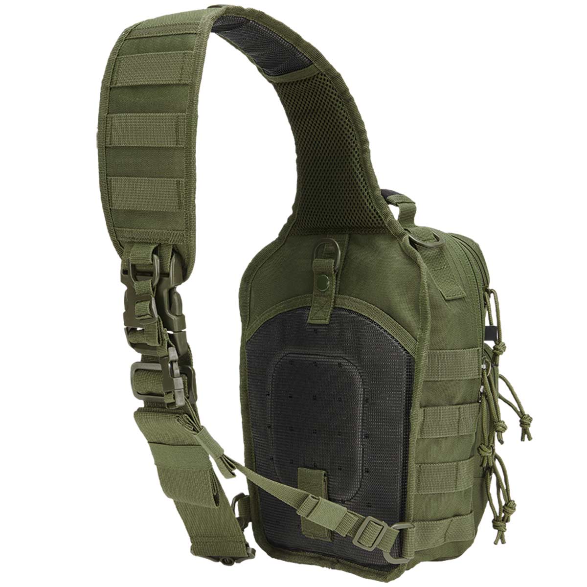 Rear of Brandit US Cooper EveryDayCarry Sling Olive Green