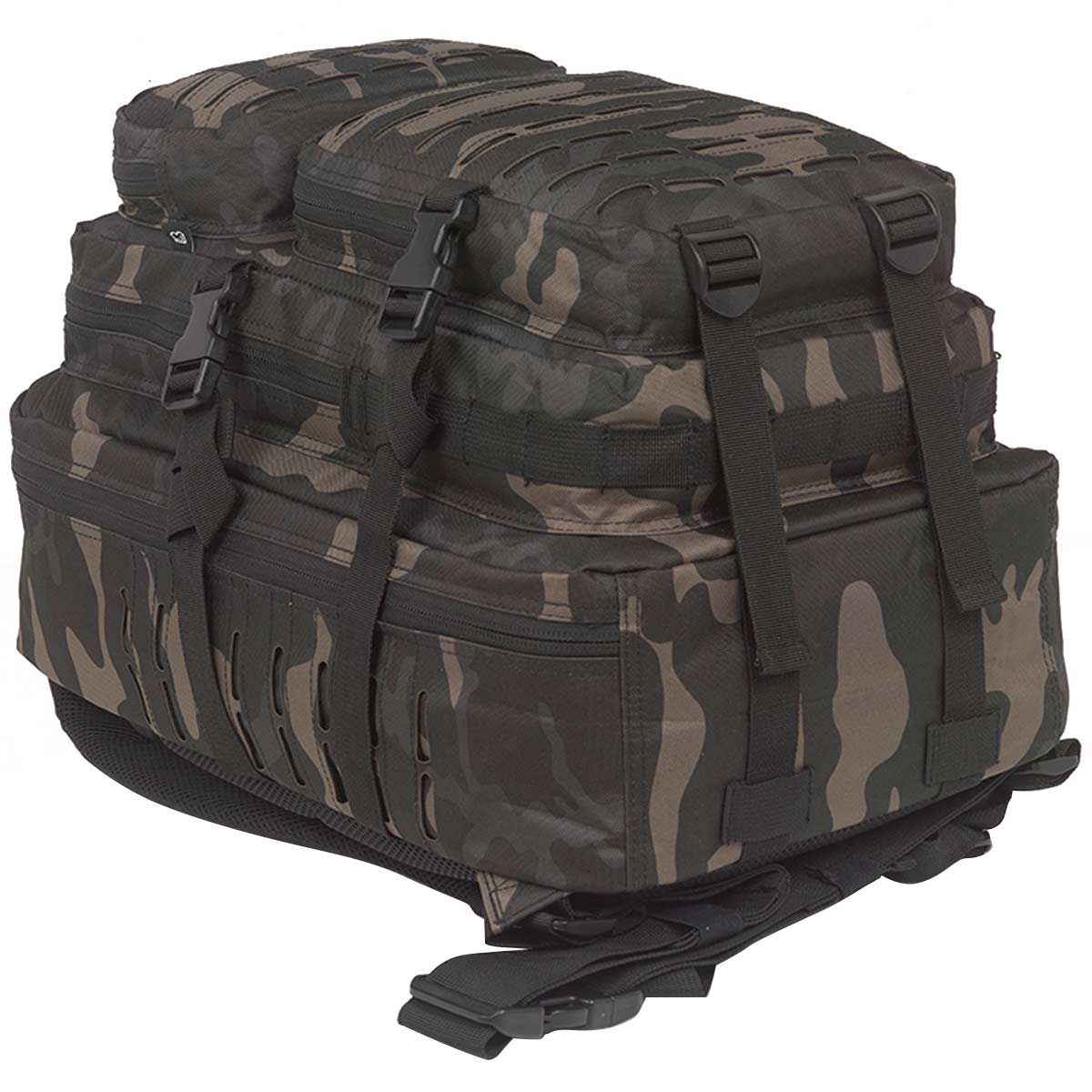 brandit us cooper lasercut large rucksack dark camo compression straps