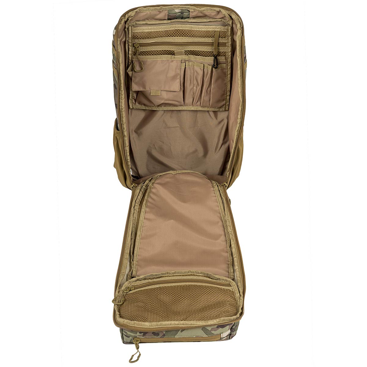 clamshell opening camouflage eagle 2 backpack highlander 30l