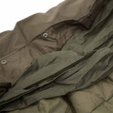 close up of mosquito net on carinthia tropen olive sleeping bag