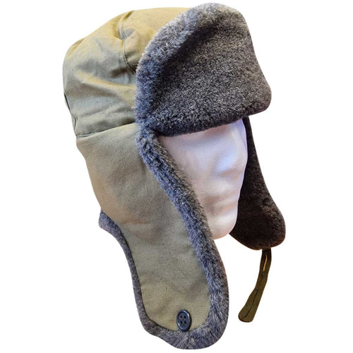 czech army ushanka winter hat olive
