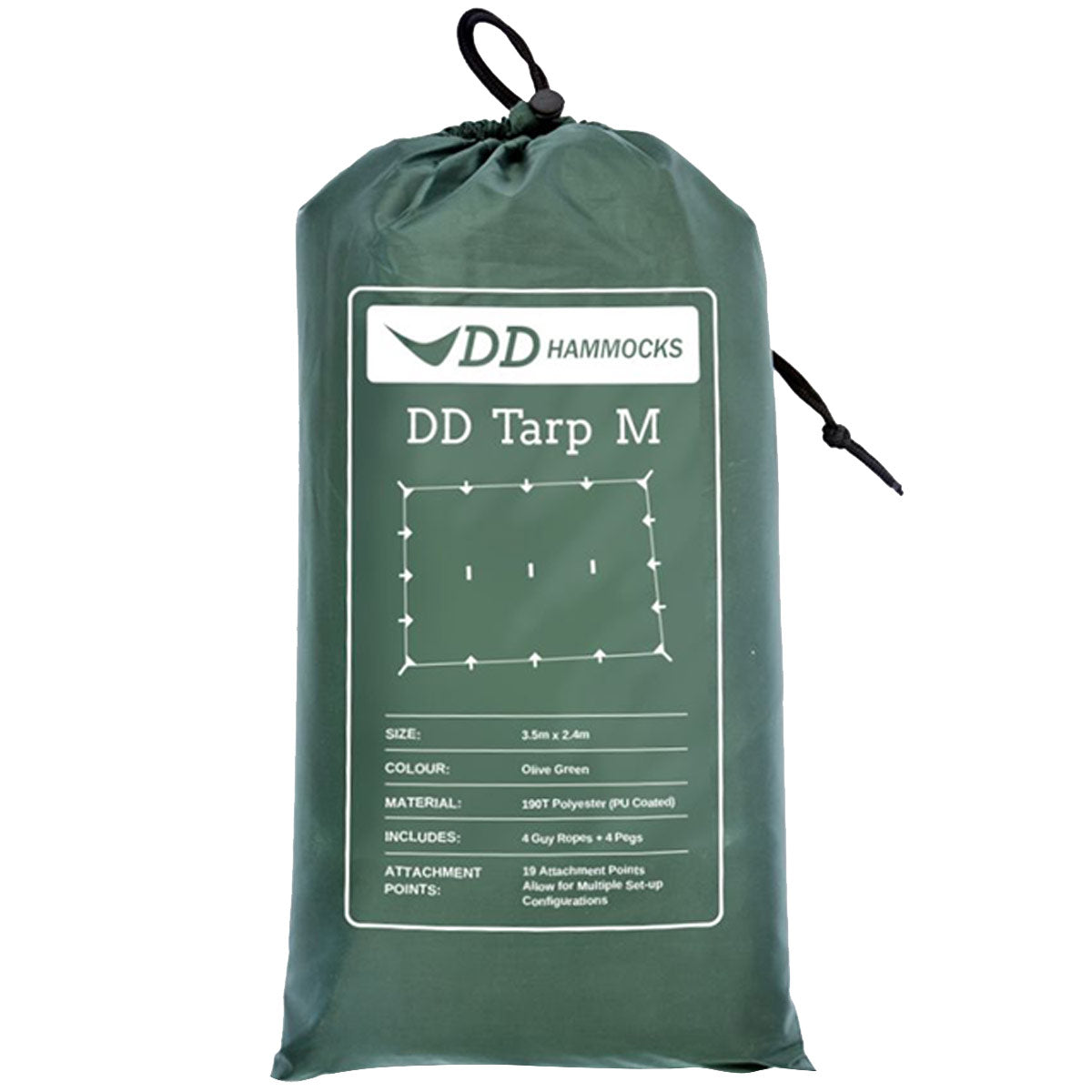 dd hammocks tarp m olive green stuff sack
