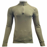 dutch army odlo thermal long sleeve vest green used