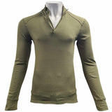 dutch army odlo thermal long sleeve green vest open zip
