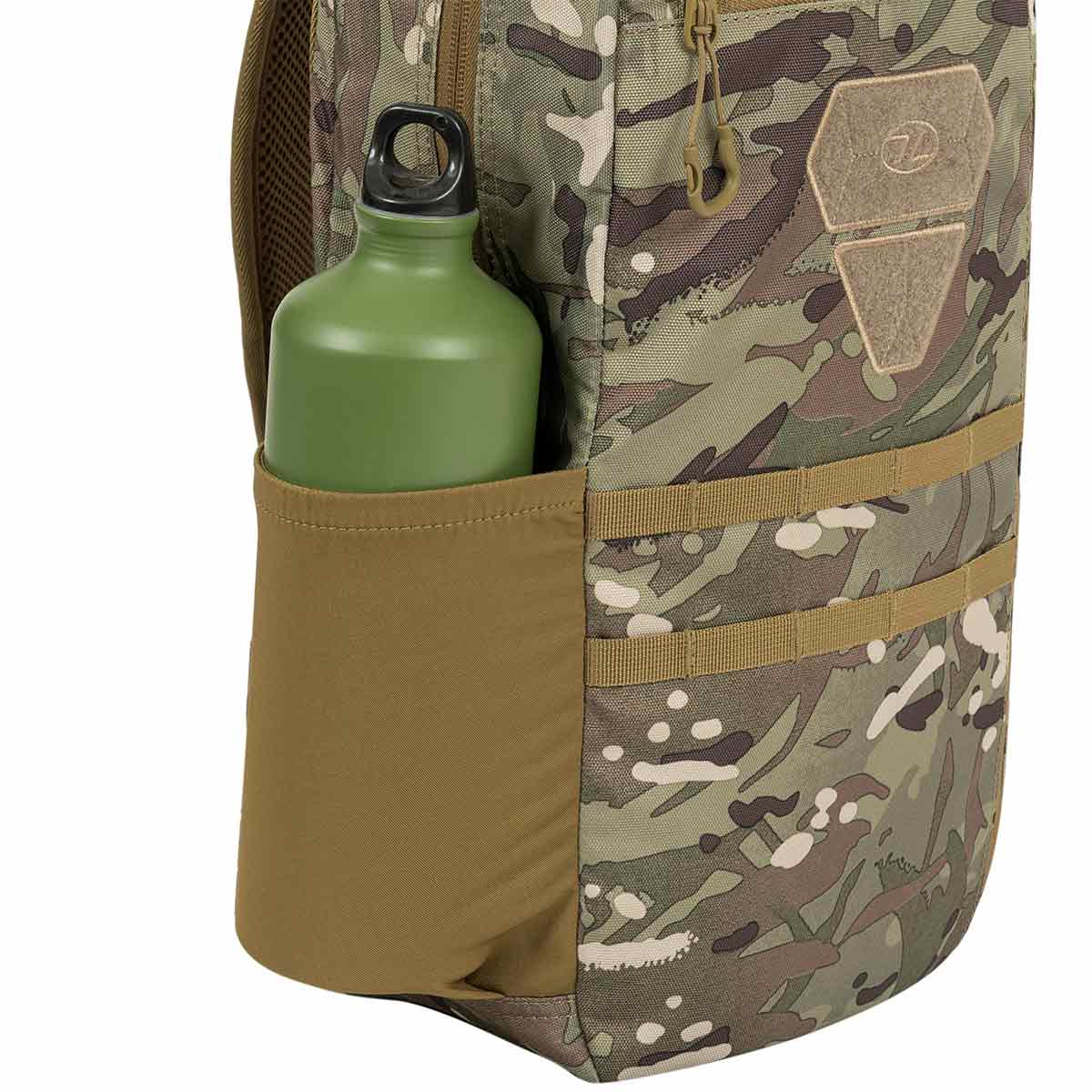 elasticated side pockets highlander scorpion gearslinger 12l hmtc camo