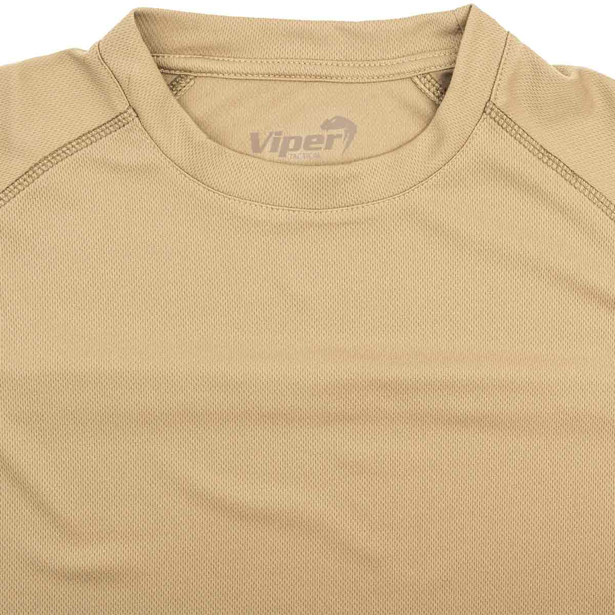 flatlock seams of viper tactical mesh tech coyote t shirt
