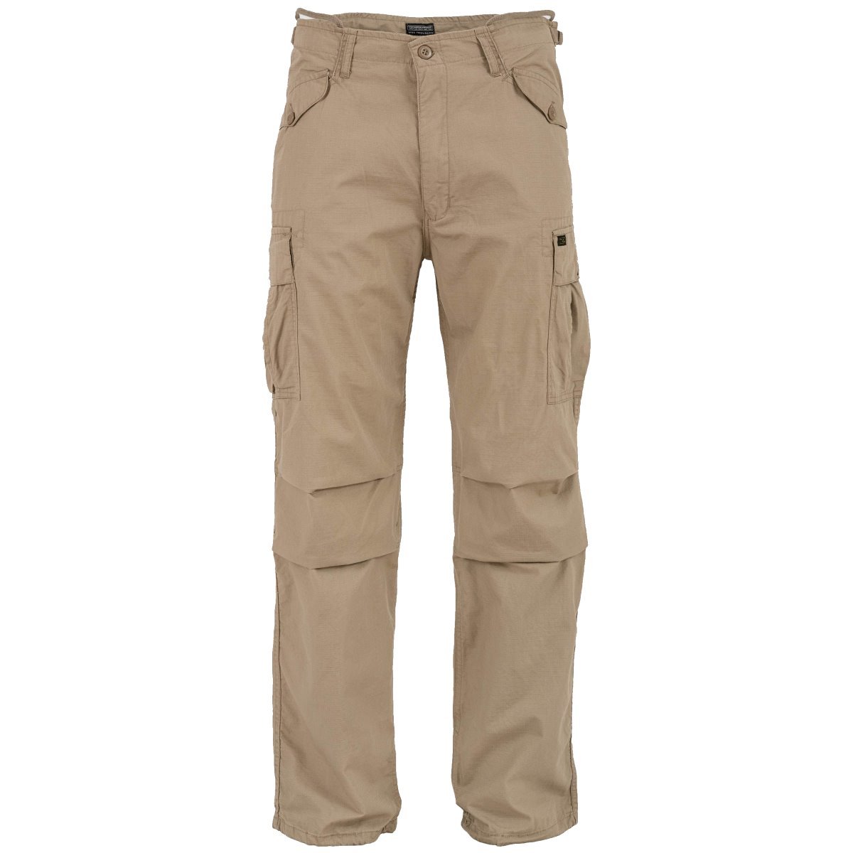 Front View of Highlander M65 Combat Trousers Khaki