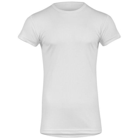 front view highlander thermal short sleeve vest white