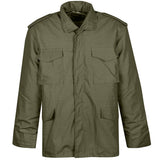 front view of olive green m65 field jacket